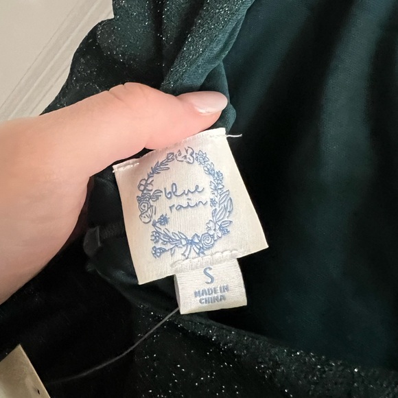 BRAND NEW Blue Rain Shimmer Wrap Skirt Mini Dress - Picture 6 of 7